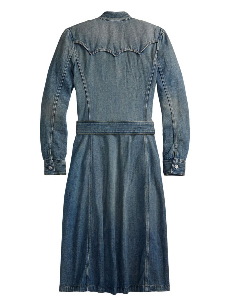 RRL by Ralph Lauren buttoned belted denim dress outlook