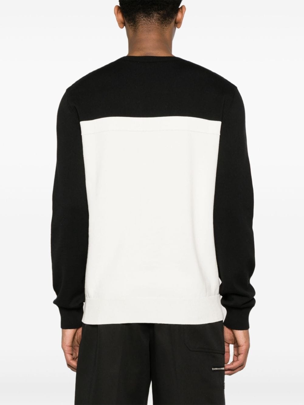 logo-embroidered cotton-blend jumper - 4