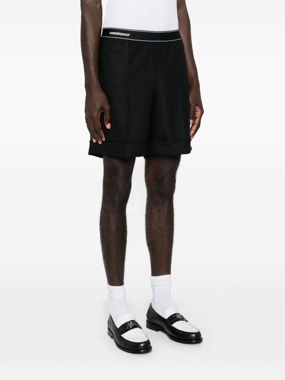 twill-weave tailored shorts - 3