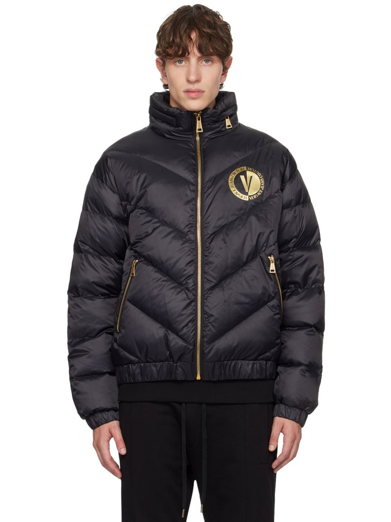 logo-patch padded jacket 1