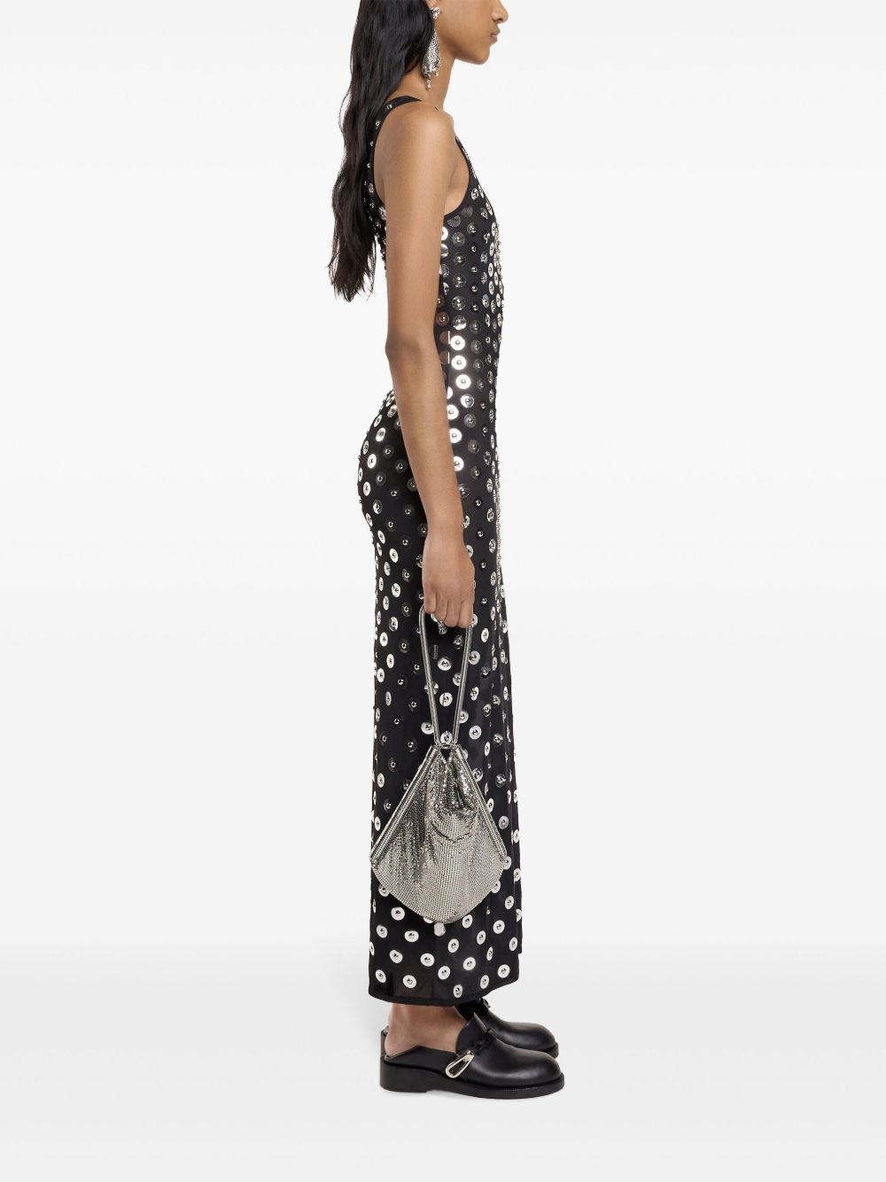 embroidered long dress - 3