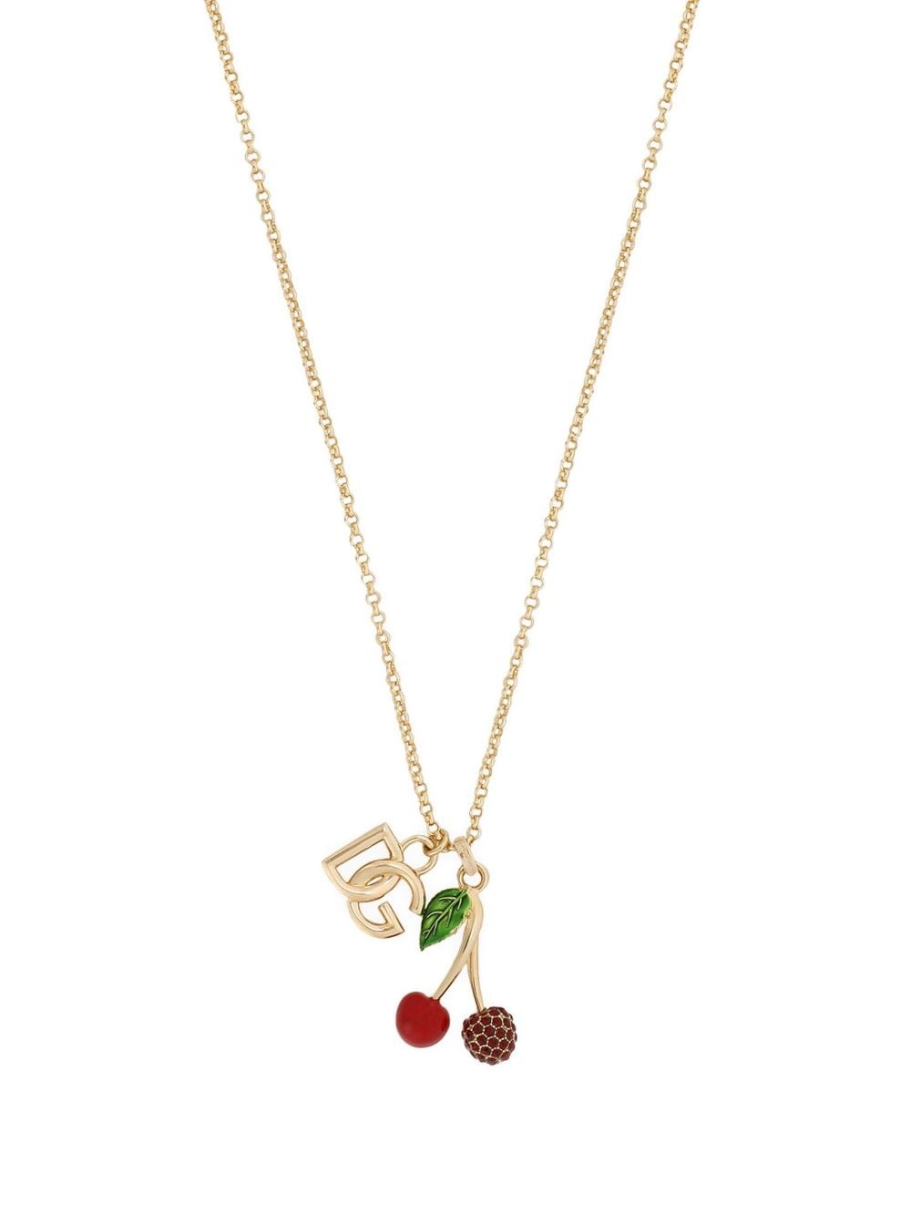 logo-charm polished necklace - 3
