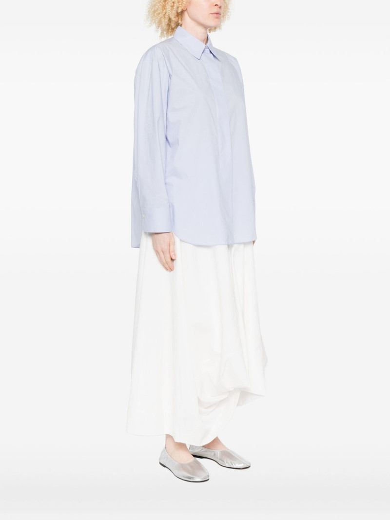 long-sleeve curved-hem shirt 3