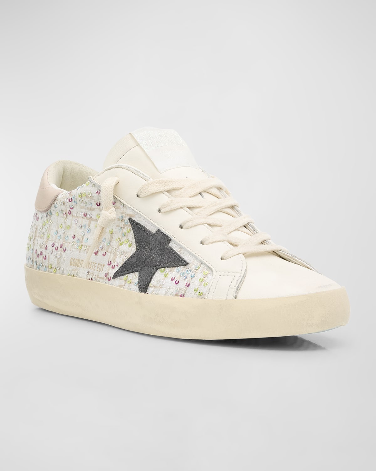 Superstar Sequin Leather Low-Top Sneakers - 3