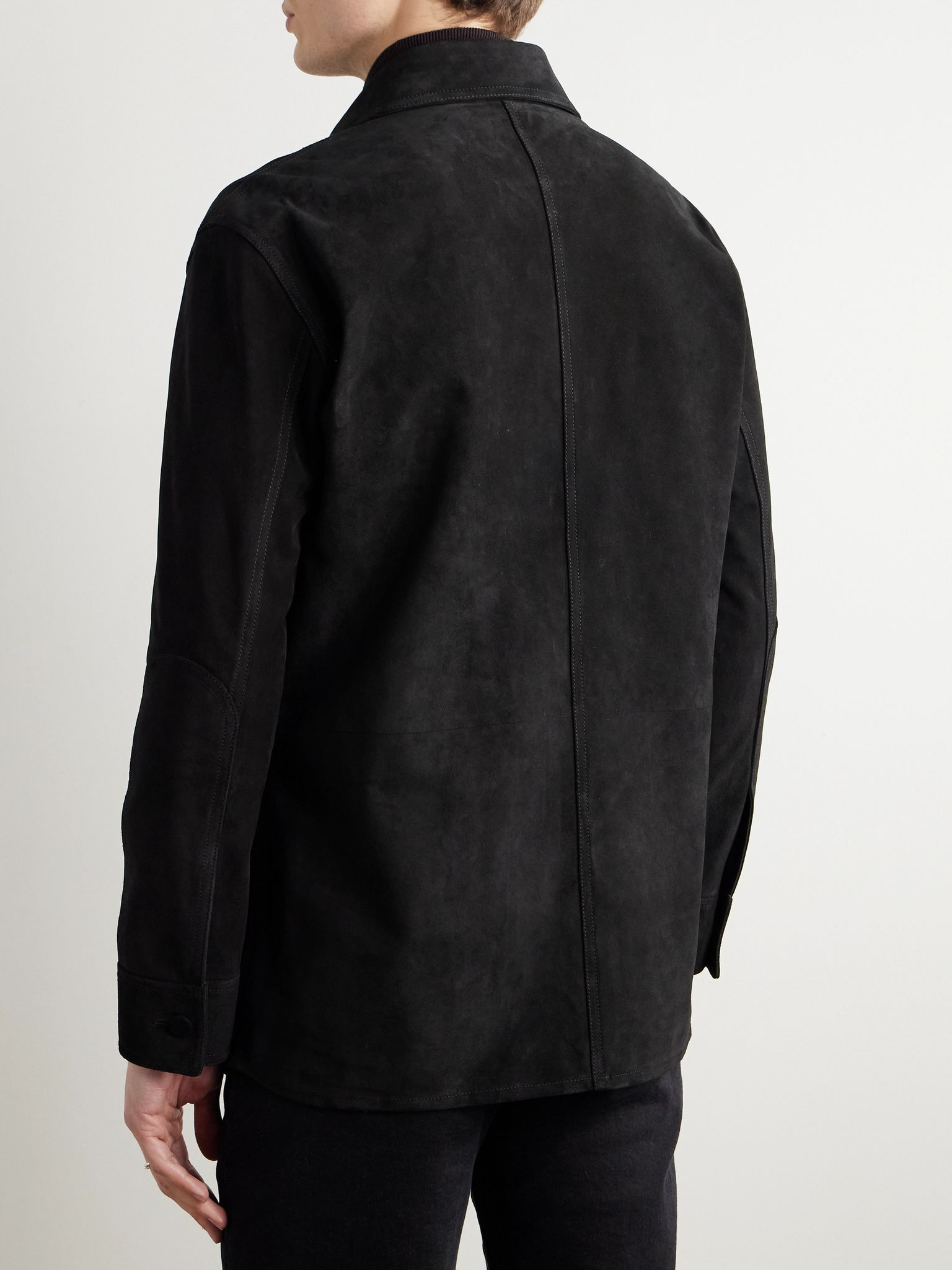 Lucas Suede Overshirt Black - 4