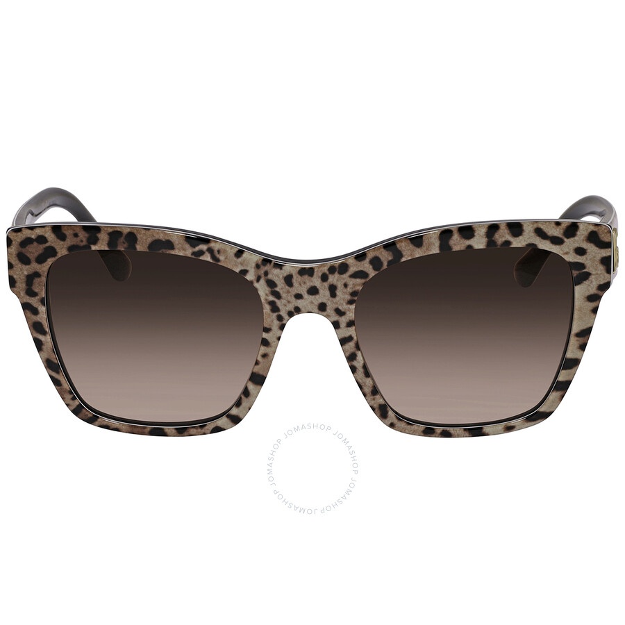 Dolce and Gabbana Brown Gradient Square Ladies Sunglasses DG4384 316313 53 - 1