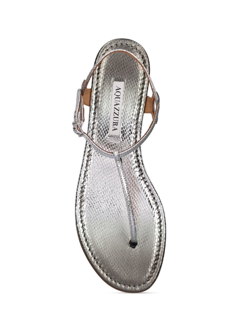 10mm Almost Bare leather flat sandals - 5