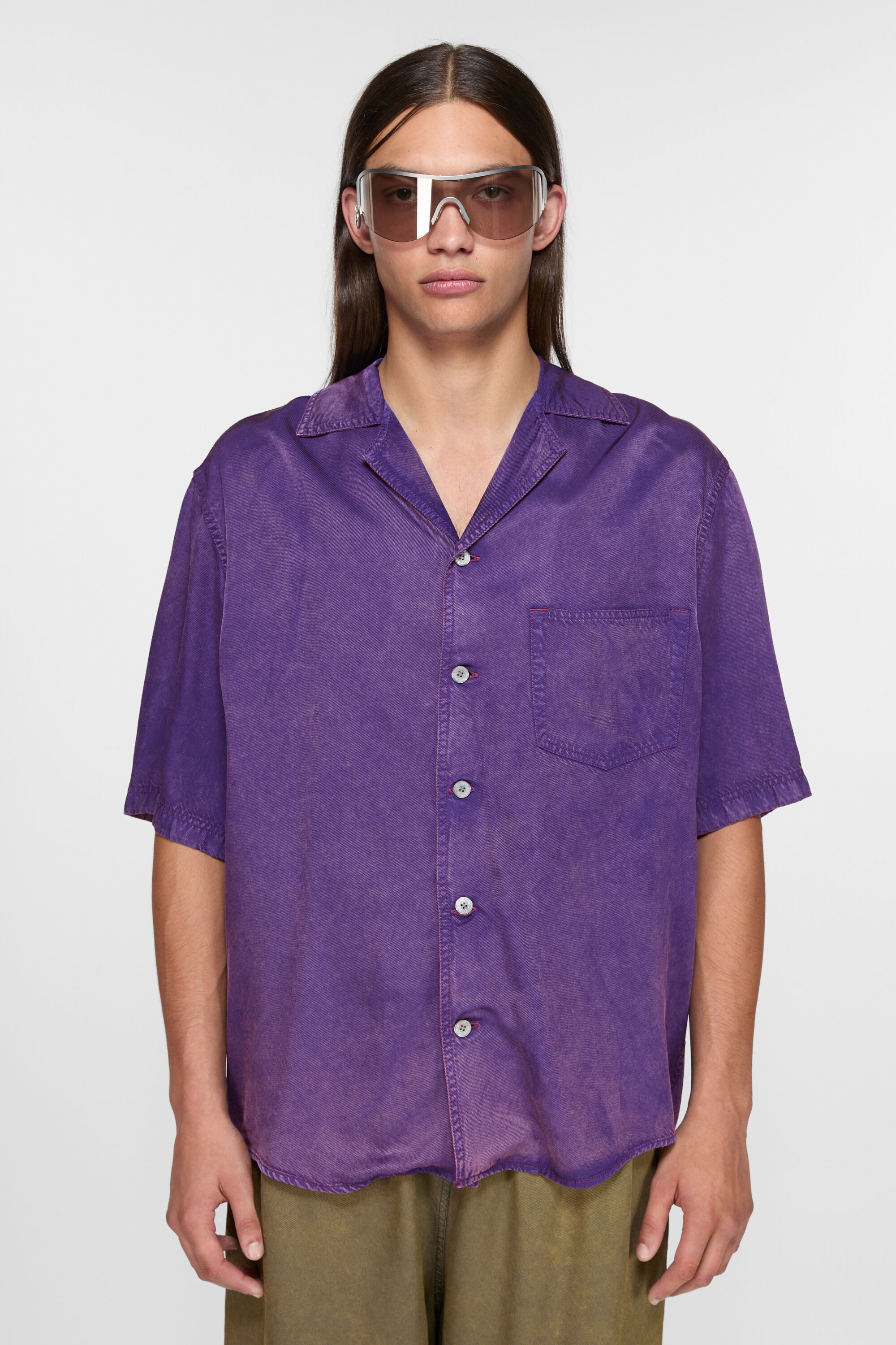Button-up shirt - Dark purple - 2