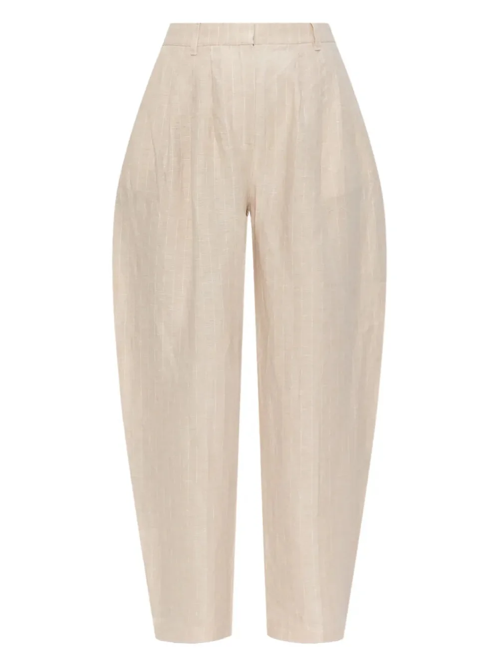 Lucille Trousers in Beige Pinstripe - 1