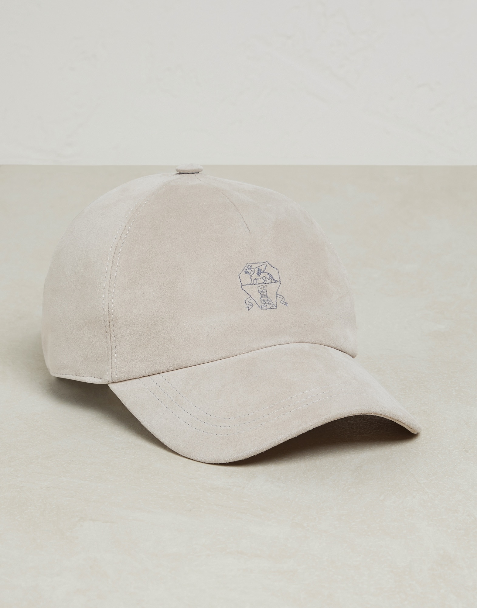 Brunello Cucinelli Suede baseball cap with logo