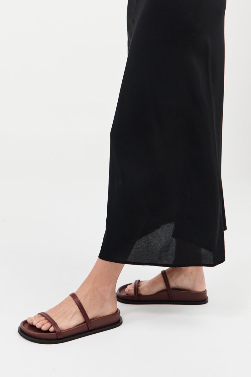 Fine Double Strap Slide - Plum - 4