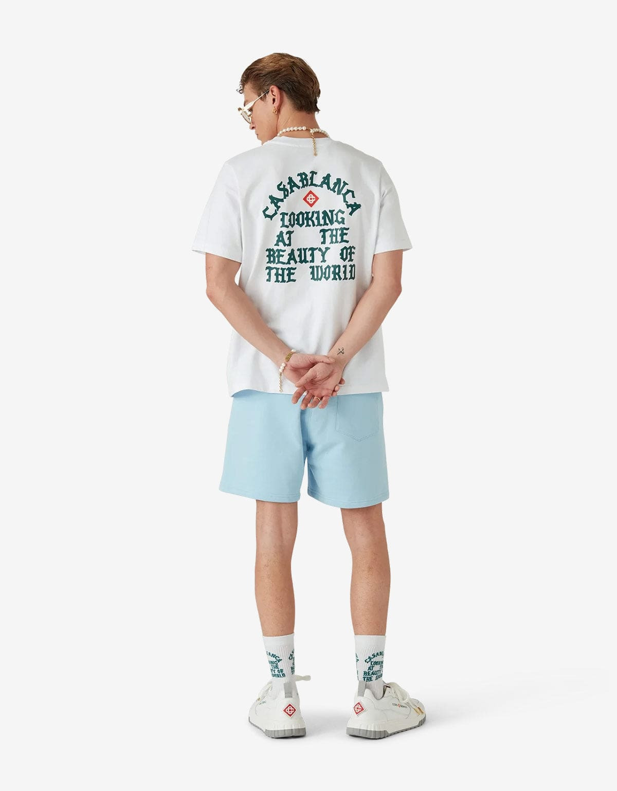 Casablanca White Beauty Of The World Print T-Shirt - 3