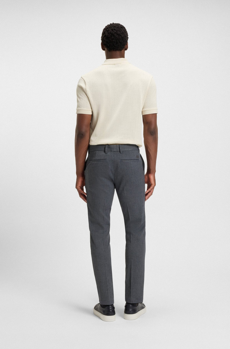 SLIM-FIT TROUSERS IN BRUSHED HERRINGBONE 4
