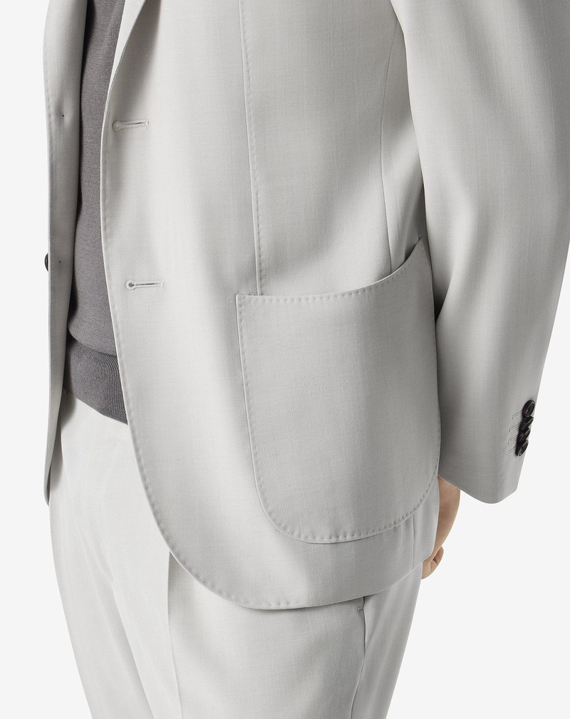 Ice white pure wool suit 5
