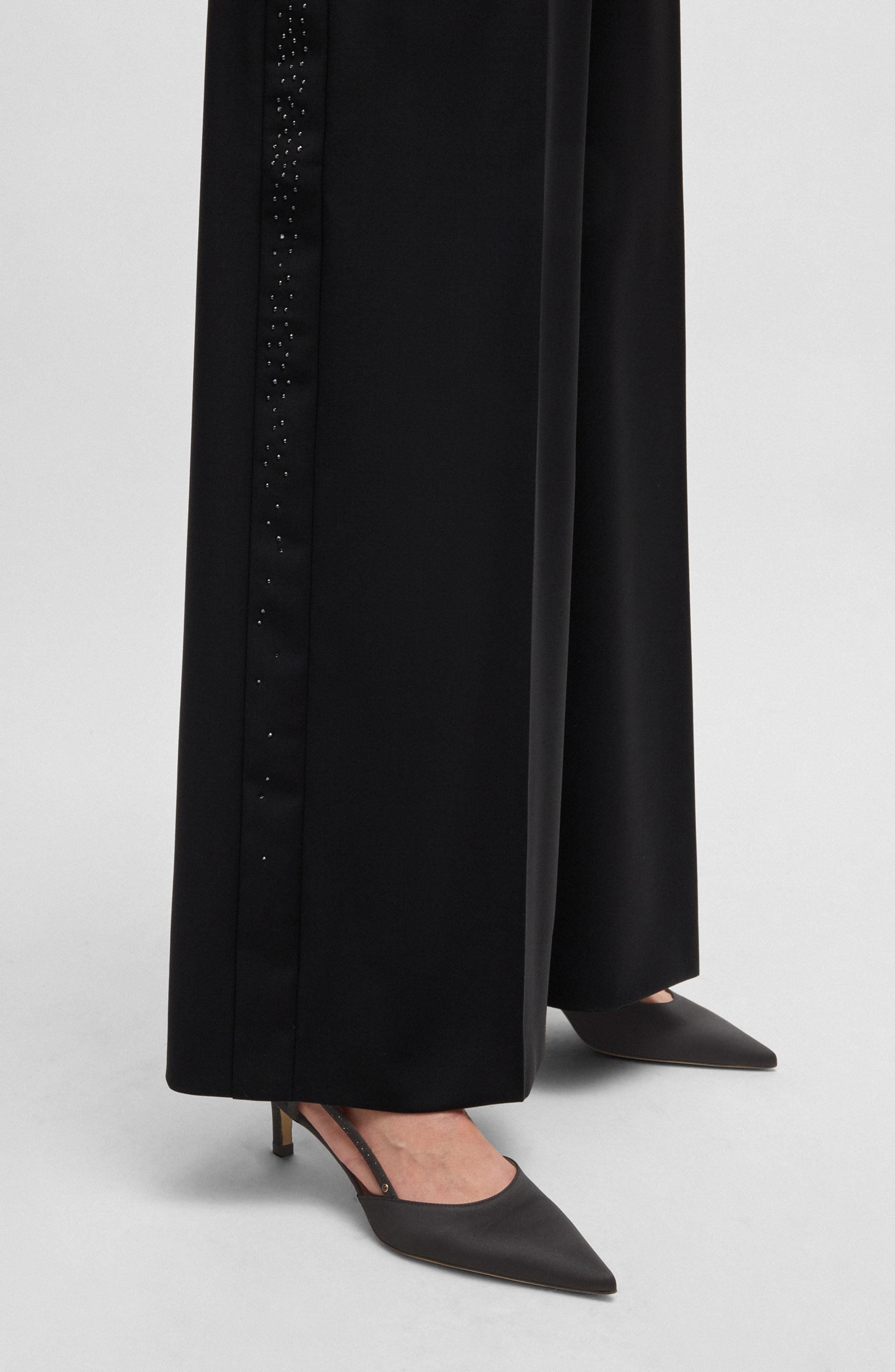 BOSS Janet Slingback Pointed Toe Kitten Heel Pump in Black at Nordstrom - 2