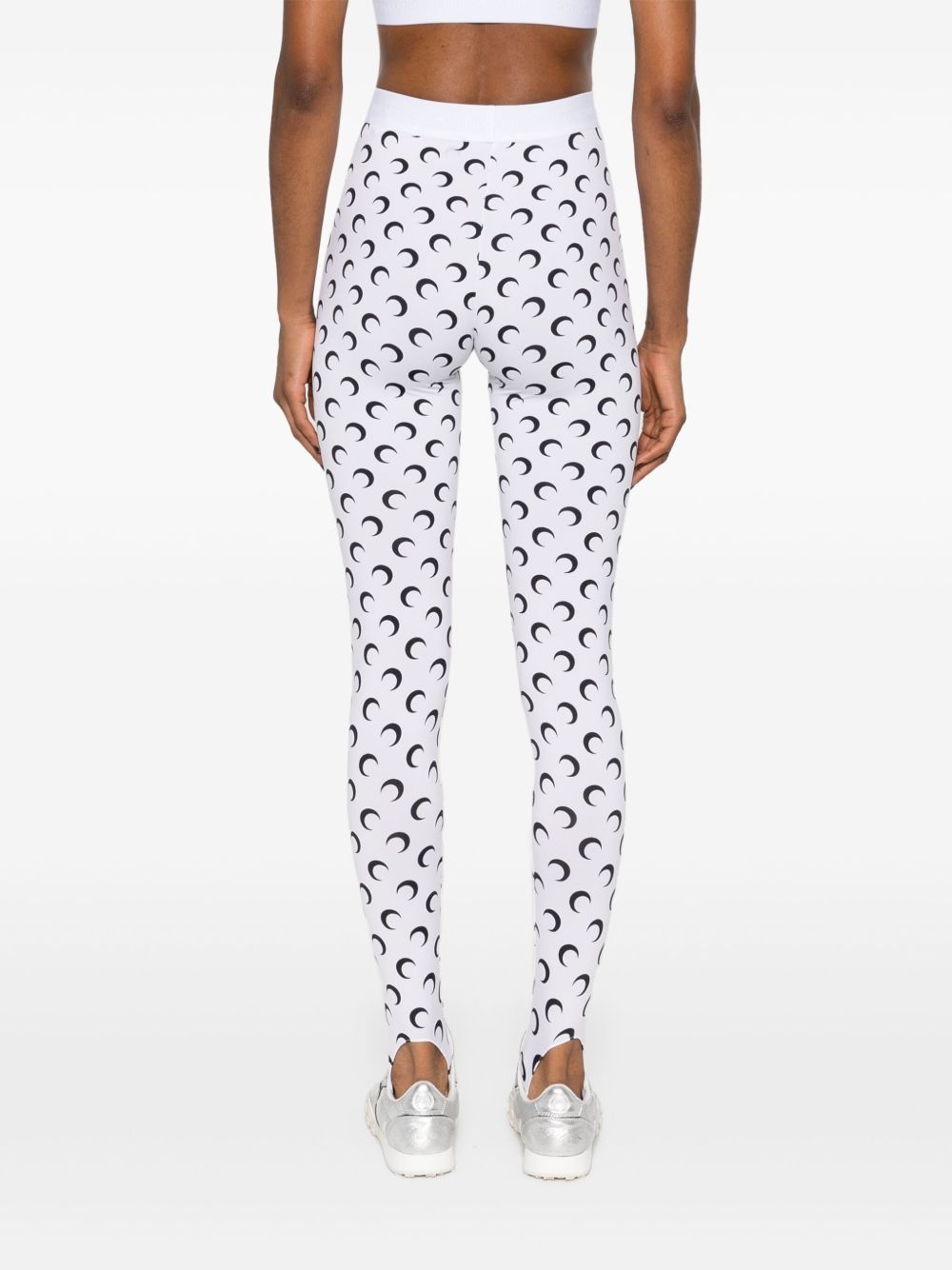 crescent moon-print leggings - 4