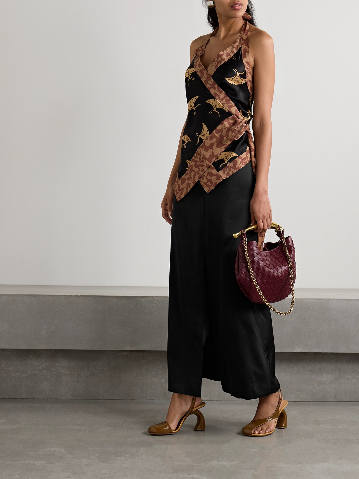 Satin-crepe Maxi Skirt - 2