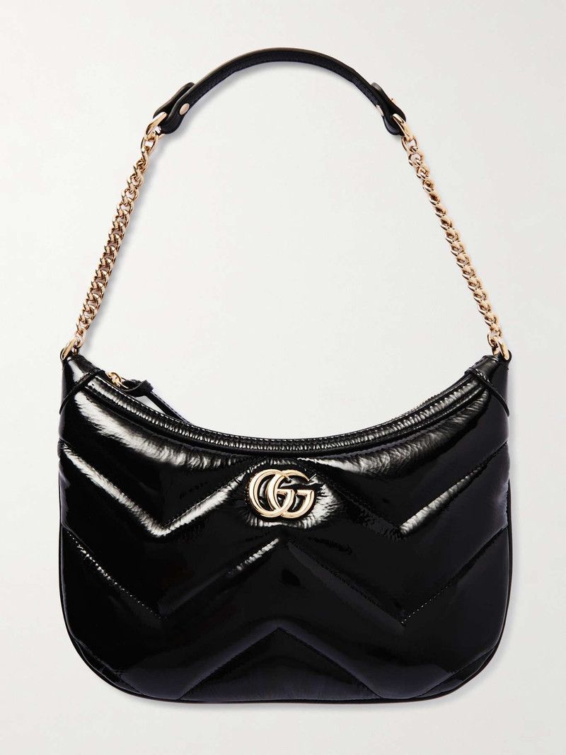 GG Marmont 2.0 quilted patent-leather shoulder bag - 1