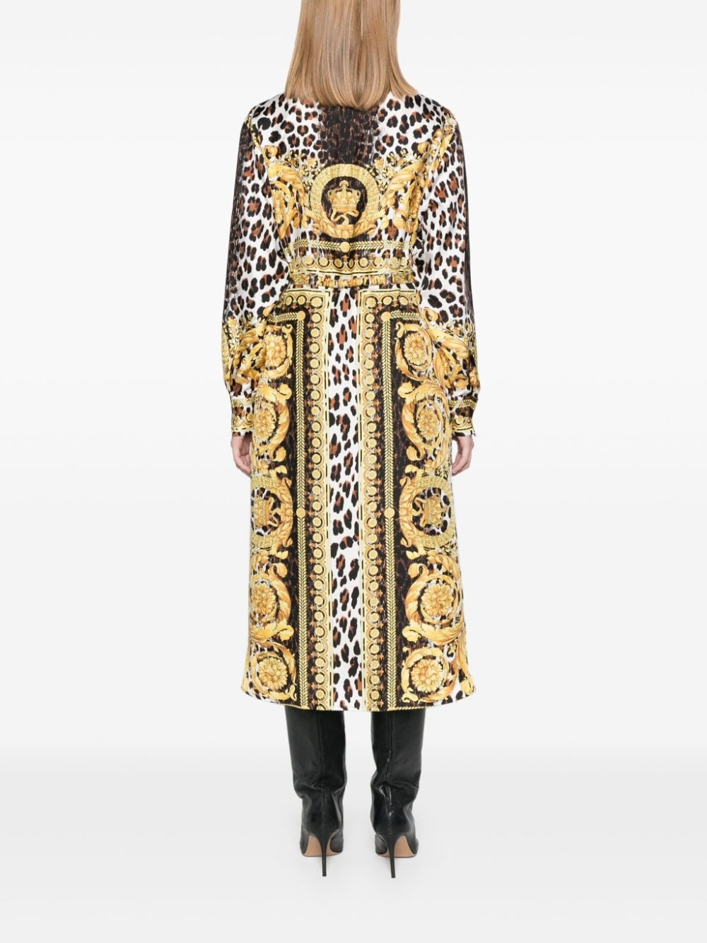 Wild Barocco Foulard shirt dress - 4