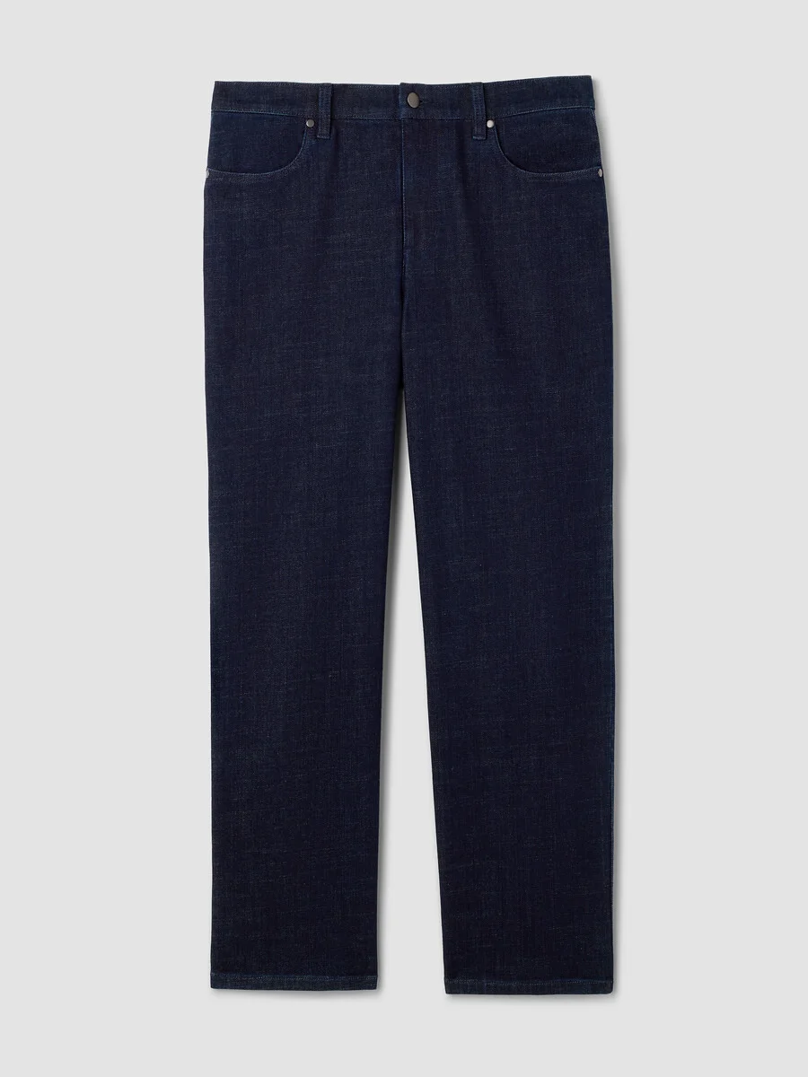 Cotton Stretch Denim Straight Jean - 1