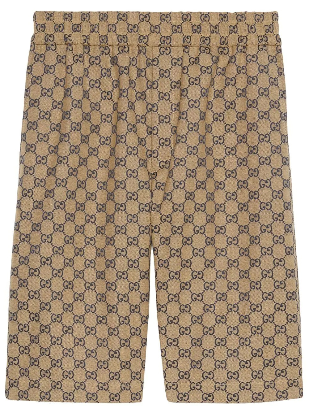 monogram-pattern knee-length shorts - 1