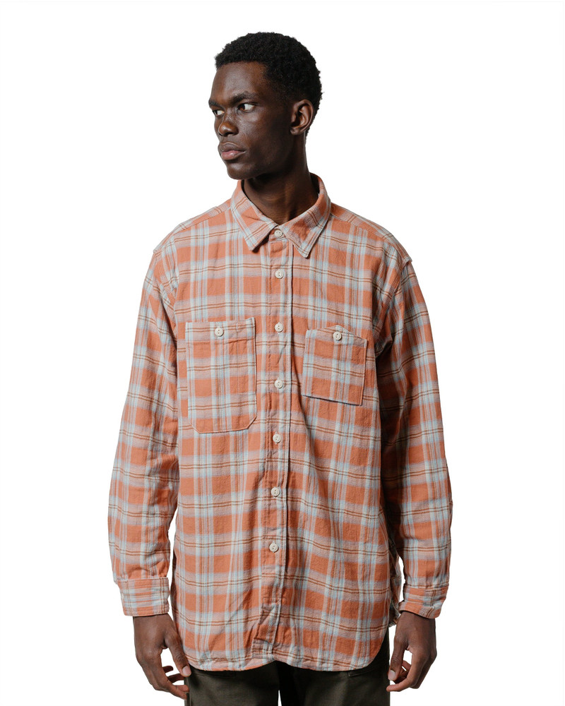 Engineered Garments Work Shirt Pink Cotton Plaid Jacquard outlook