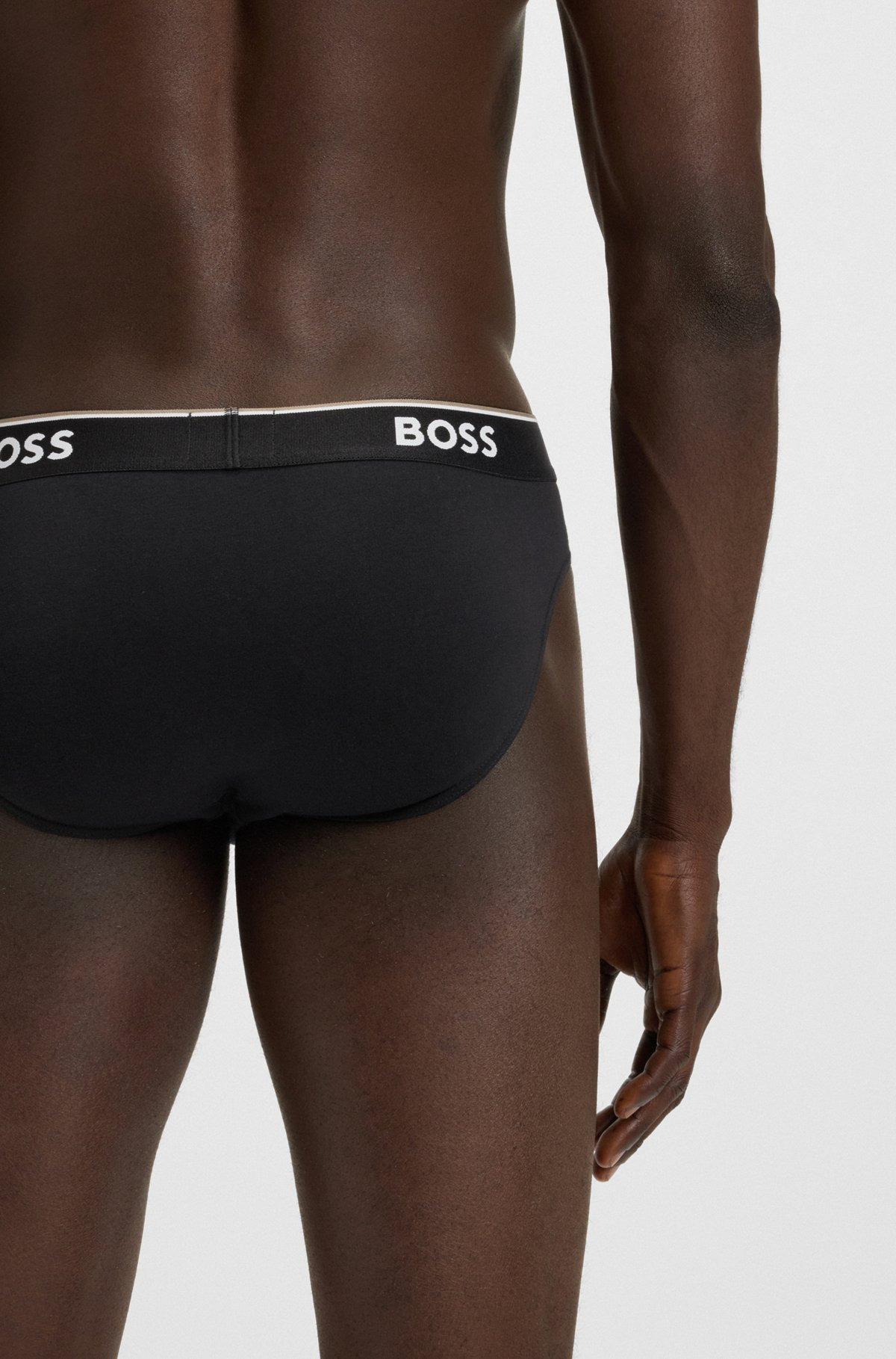 THREE-PACK OF STRETCH-COTTON BRIEFS WITH LOGO WAISTBANDS - 5