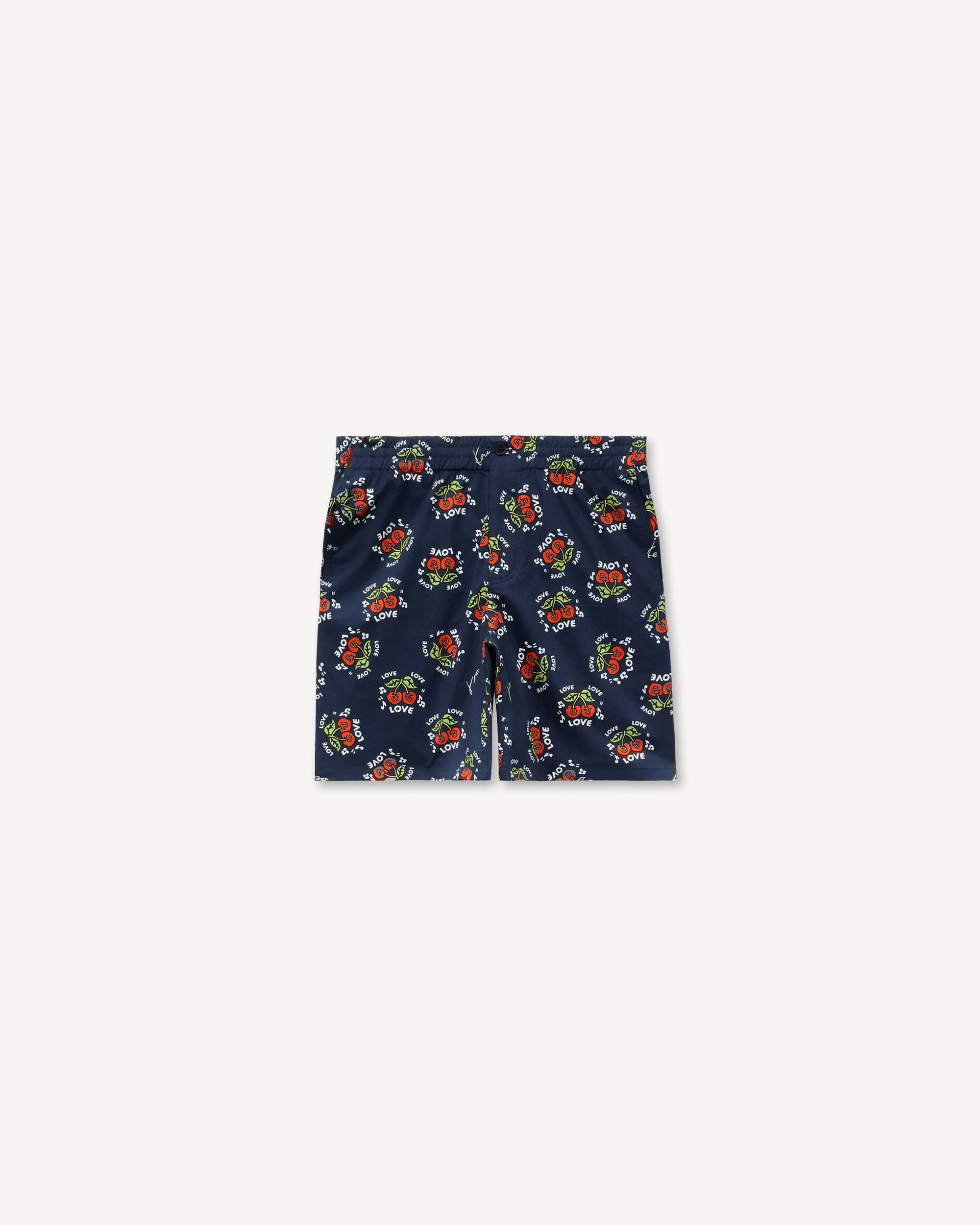 'KENZO Loves' elasticated shorts in cotton poplin - 1