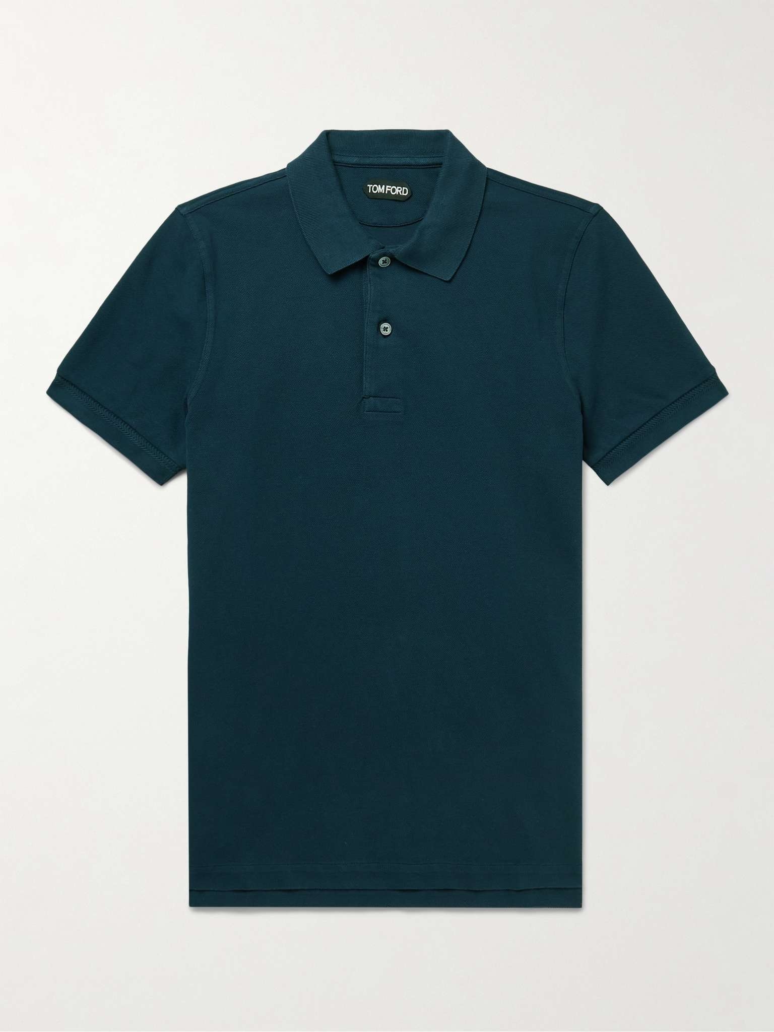 Garment-Dyed Cotton-Piqué Polo Shirt - 1