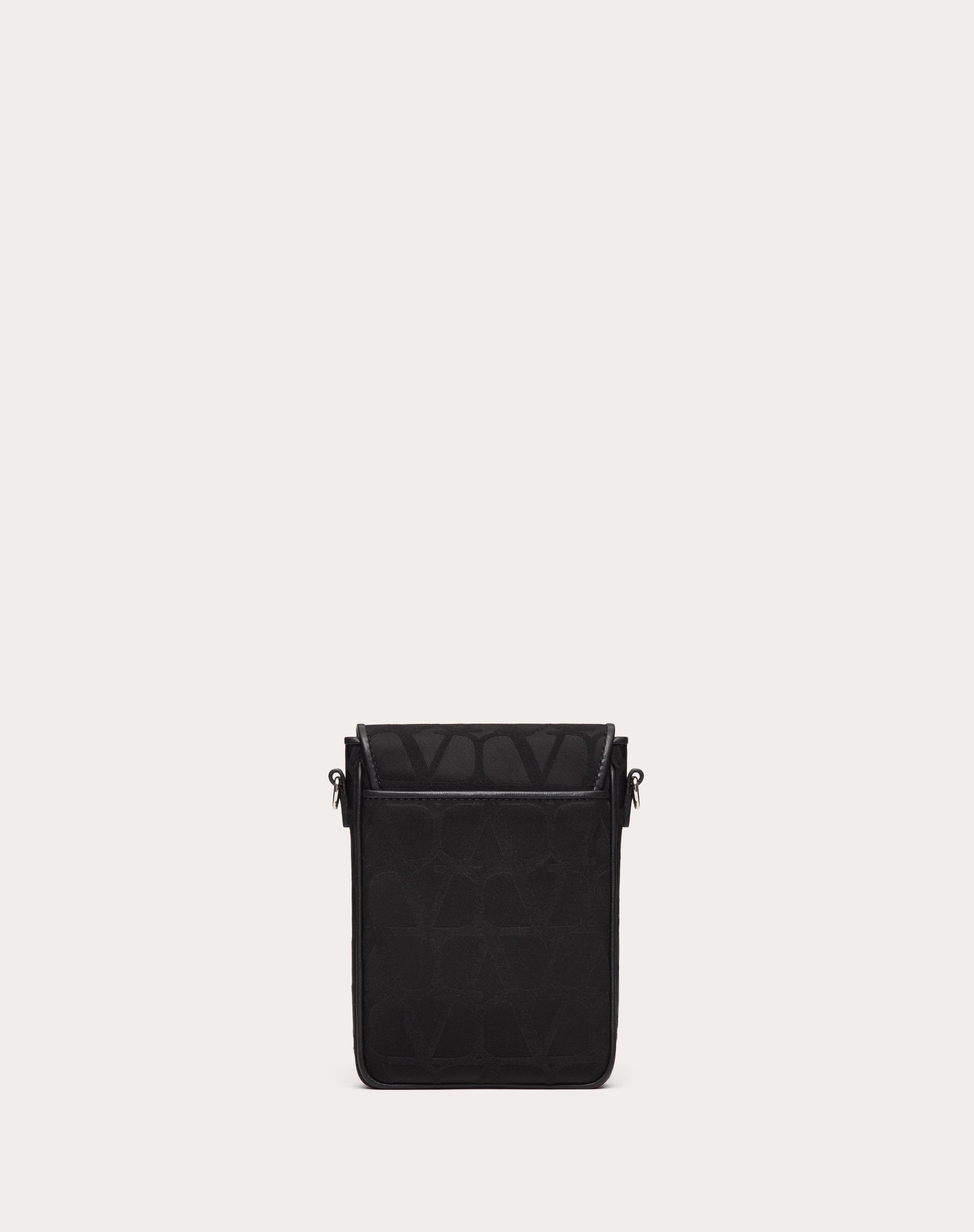 TOILE ICONOGRAPHE SHOULDER BAG IN TECHNICAL FABRIC WITH LEATHER DETAILS - 3