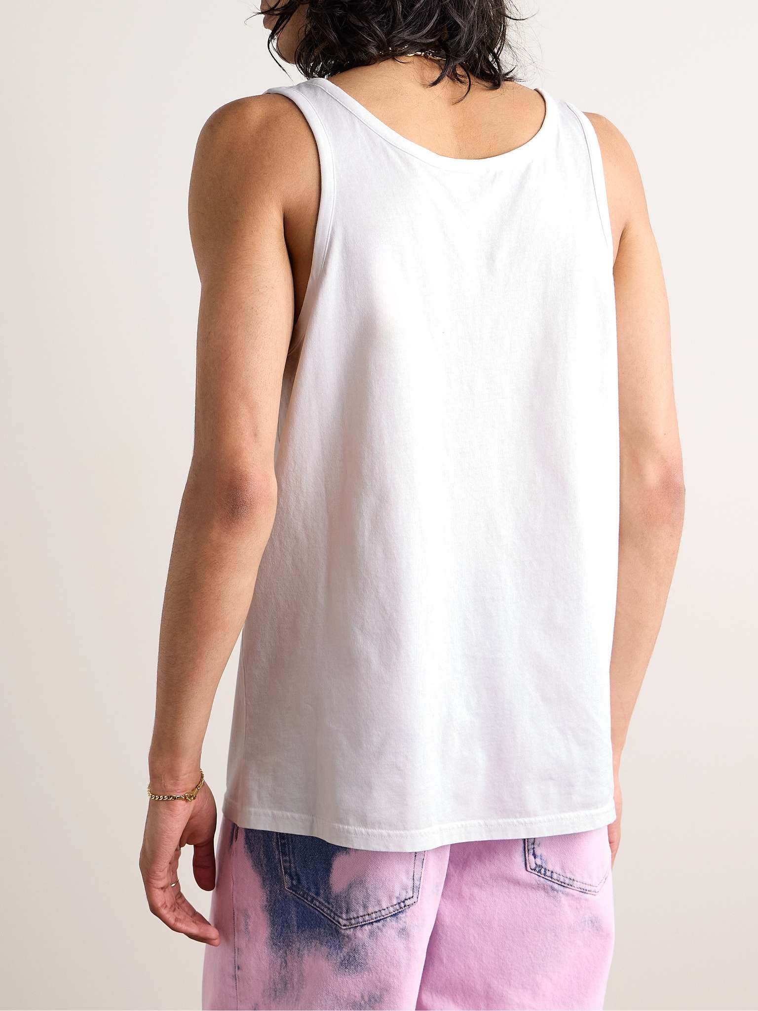 Logo-Print Cotton-Jersey Tank Top - 4