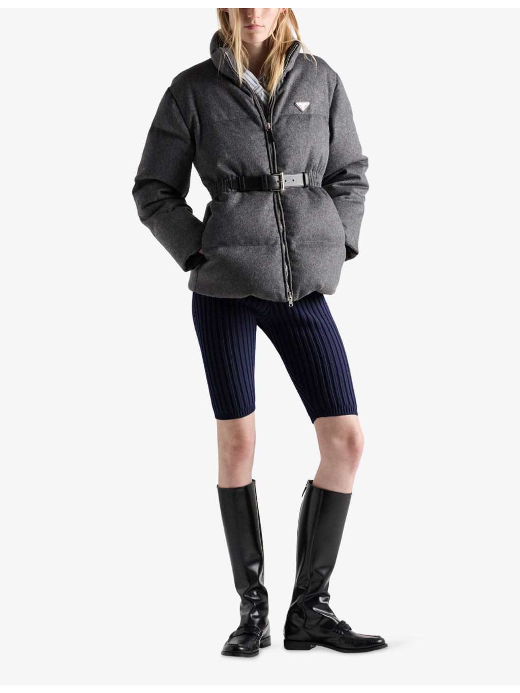 Loden Belted Shell-Down Puffer Jacket - 2