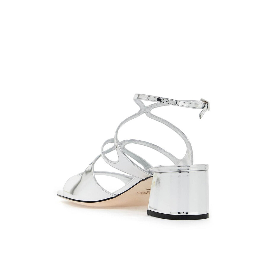 Jimmy Choo Azilia 45 Silver Metallic Sandals - 3