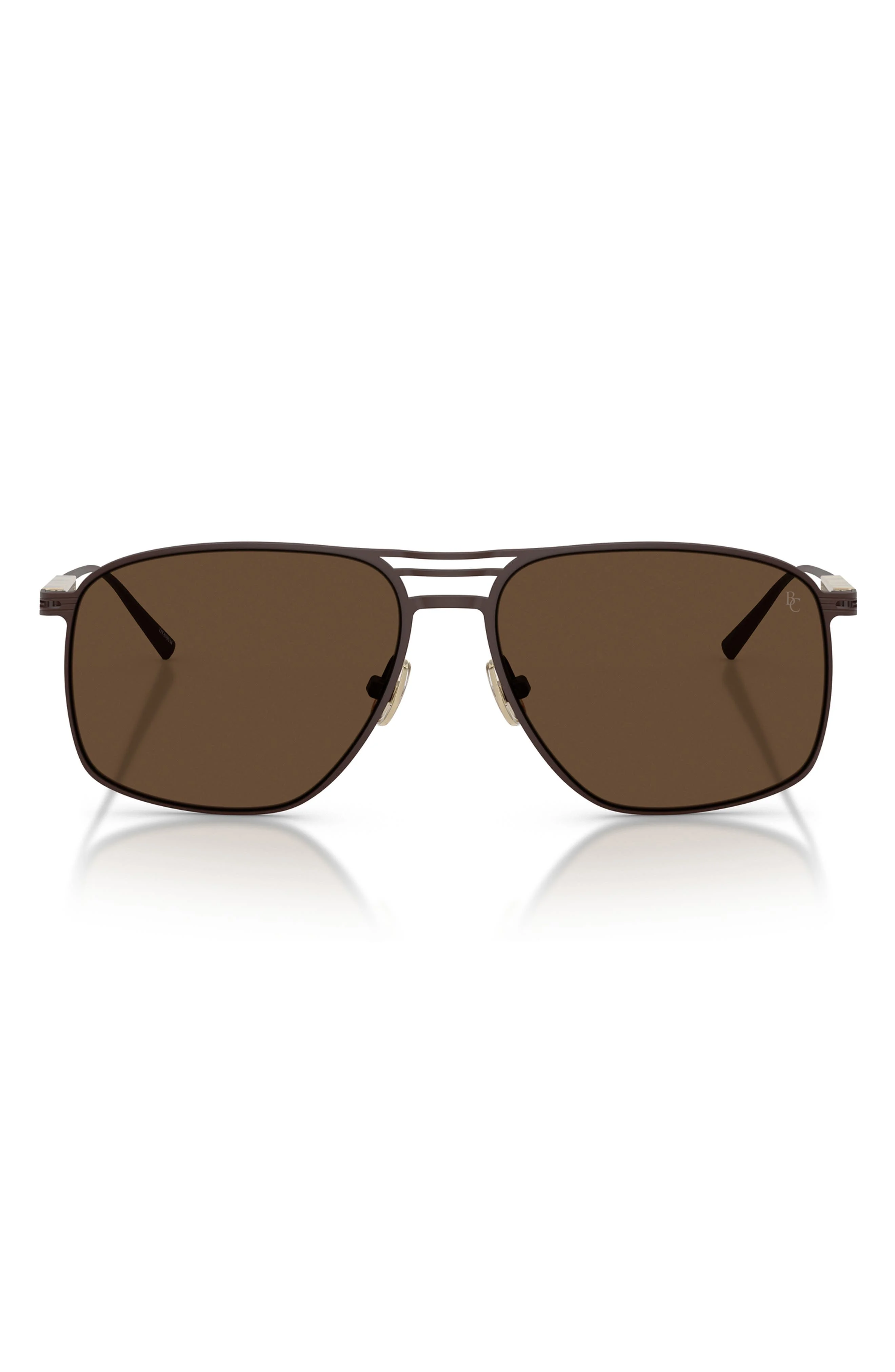Brunello Cucinelli 56mm Rectangular Sunglasses in Chocolate - 1