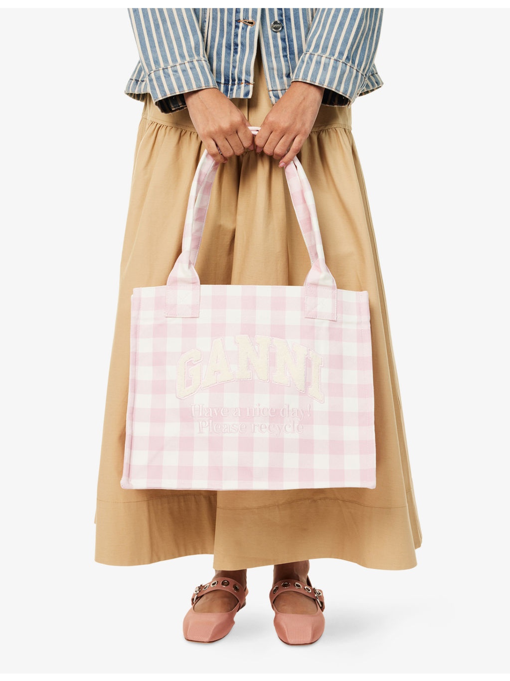 Vichy Check Large Cotton Shopper Bag - 2