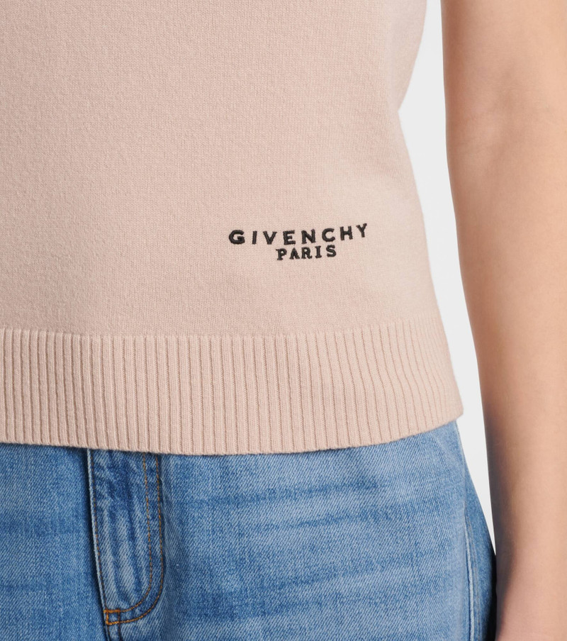Logo wool and cashmere tank top 5
