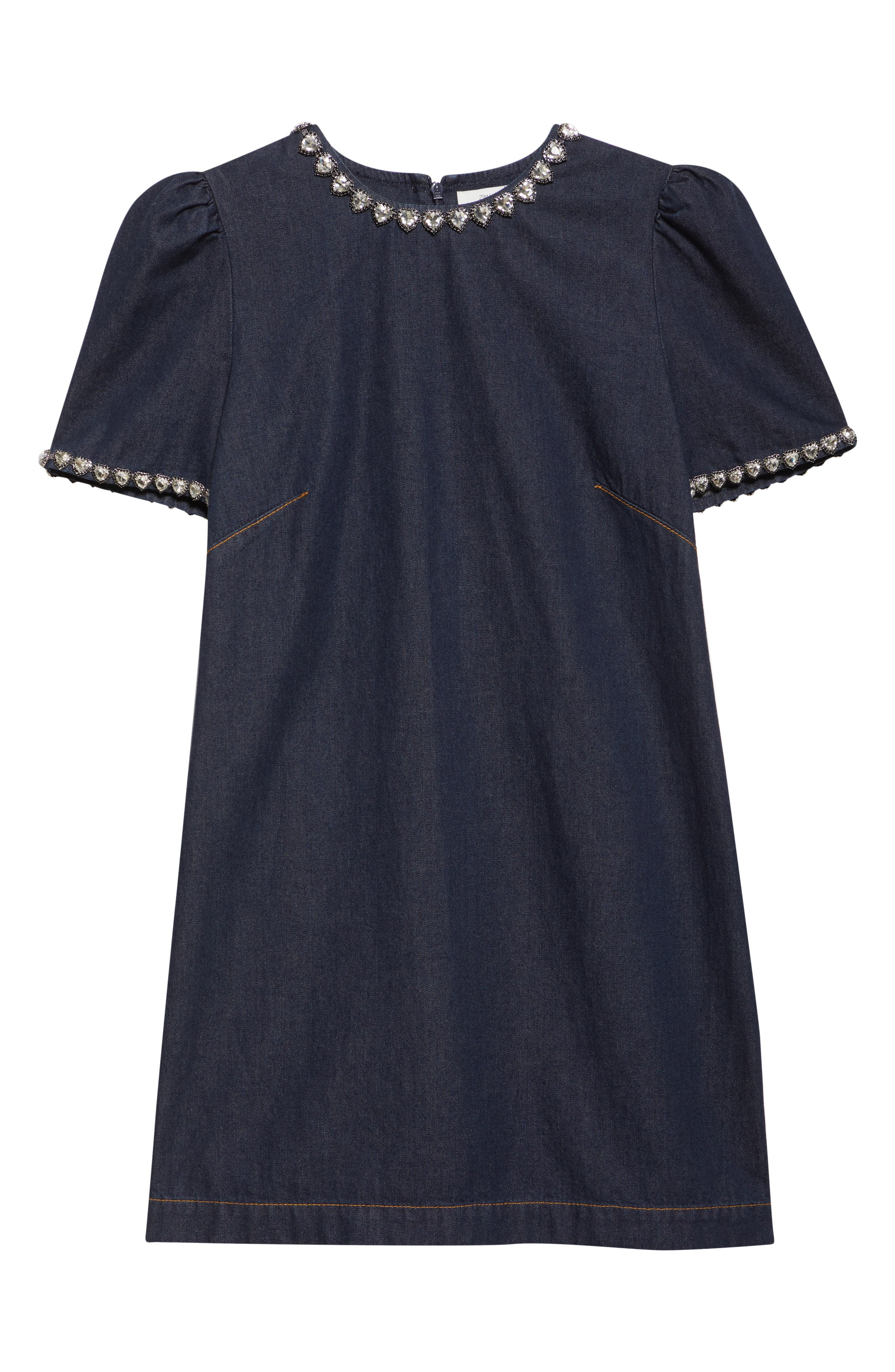 Zimmermann Crystal Embellished Denim Minidress in Night Sky at Nordstrom - 5
