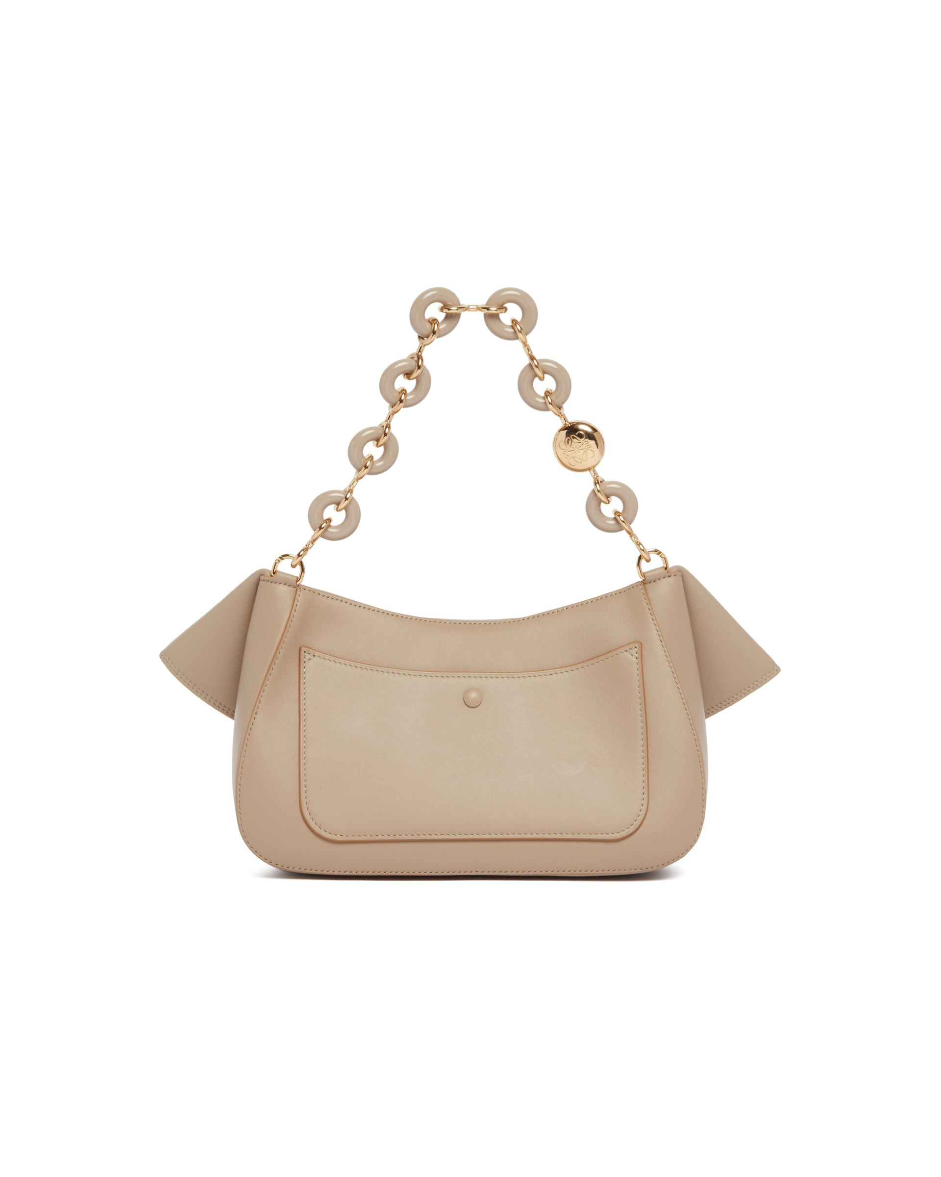 Beige Medium Ola Leather Bag - 7