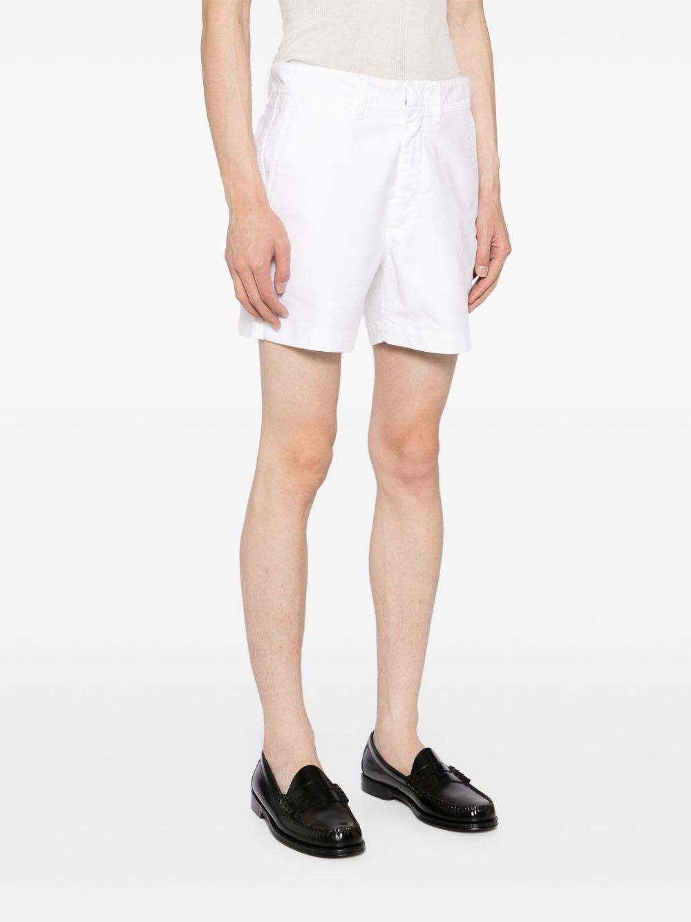 cotton satin tailored shorts - 3
