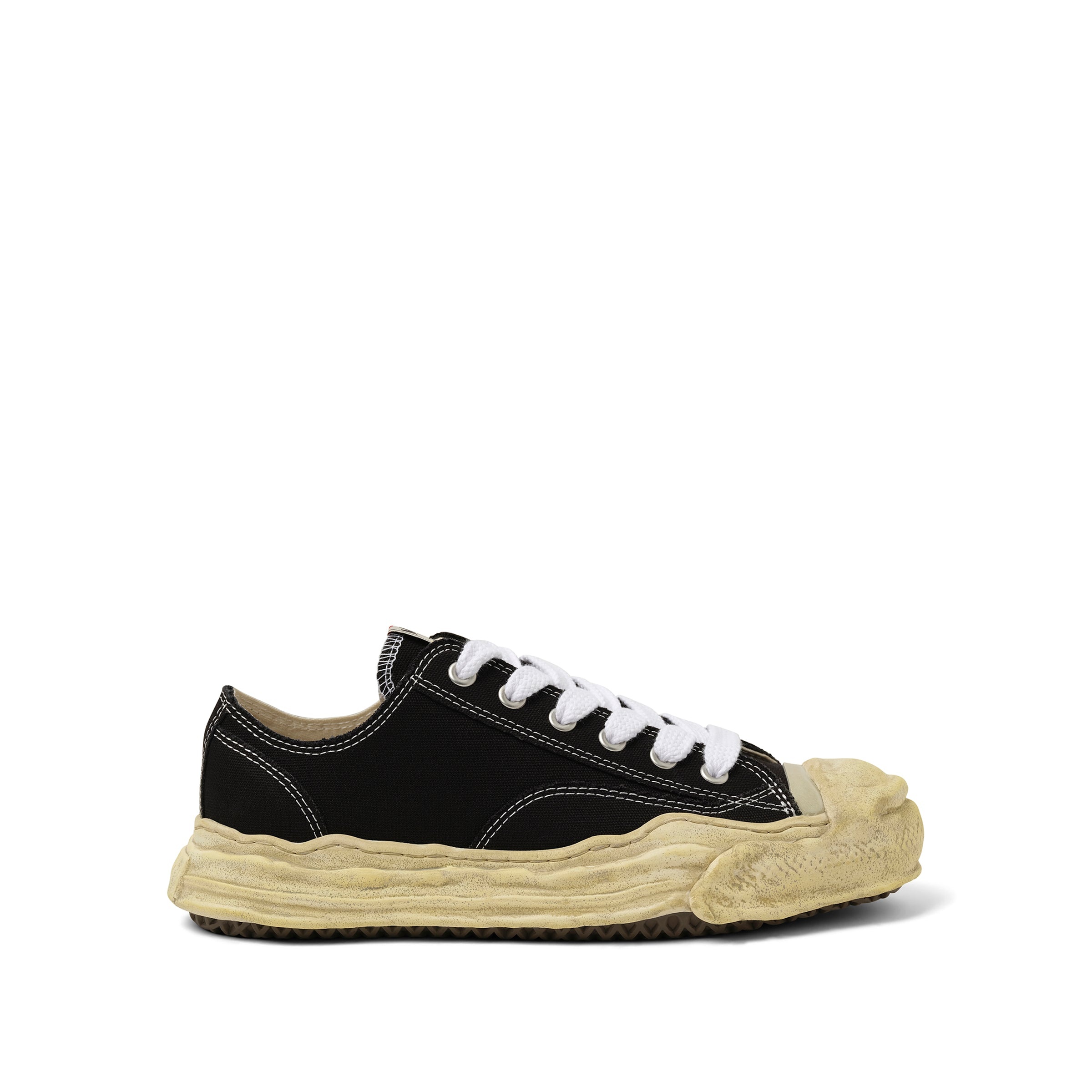 HANK OG Garment Dyed Sneaker in Black - 1