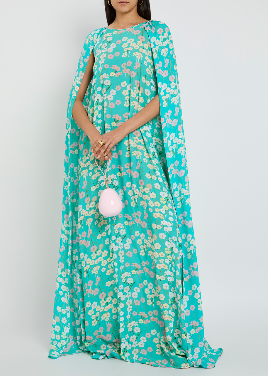 Bernadette Minnie Draped Chiffon Print Gown - 4