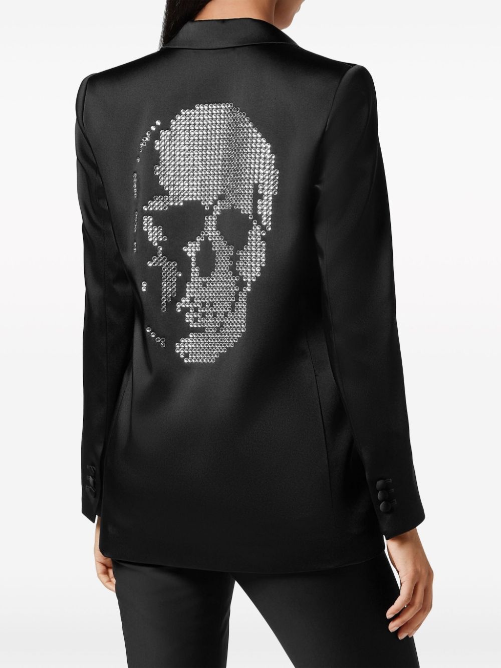 skull-embellished single-breasted blazer - 5