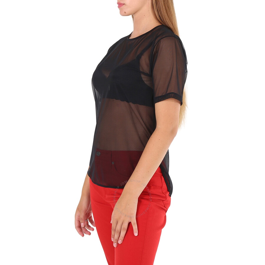 Wolford Ladies Black Loose Fit Tulle Shirt - 2