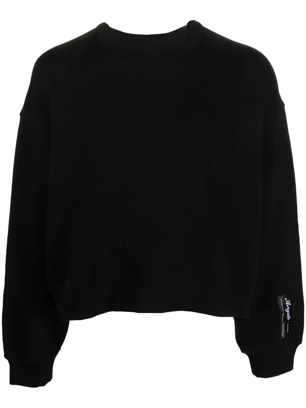 ribbed-knit crew neck jumper - 1