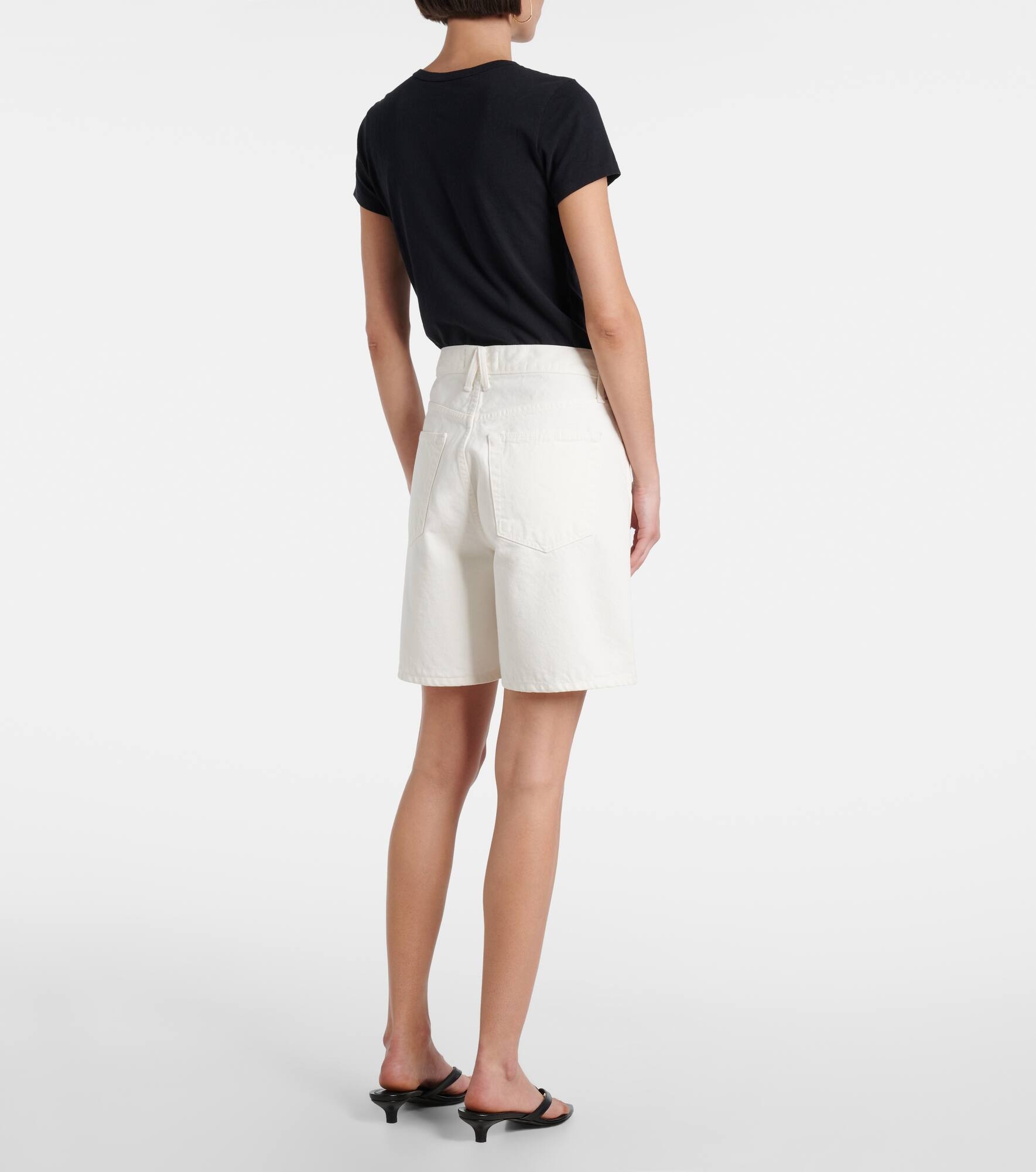Square denim shorts - 3
