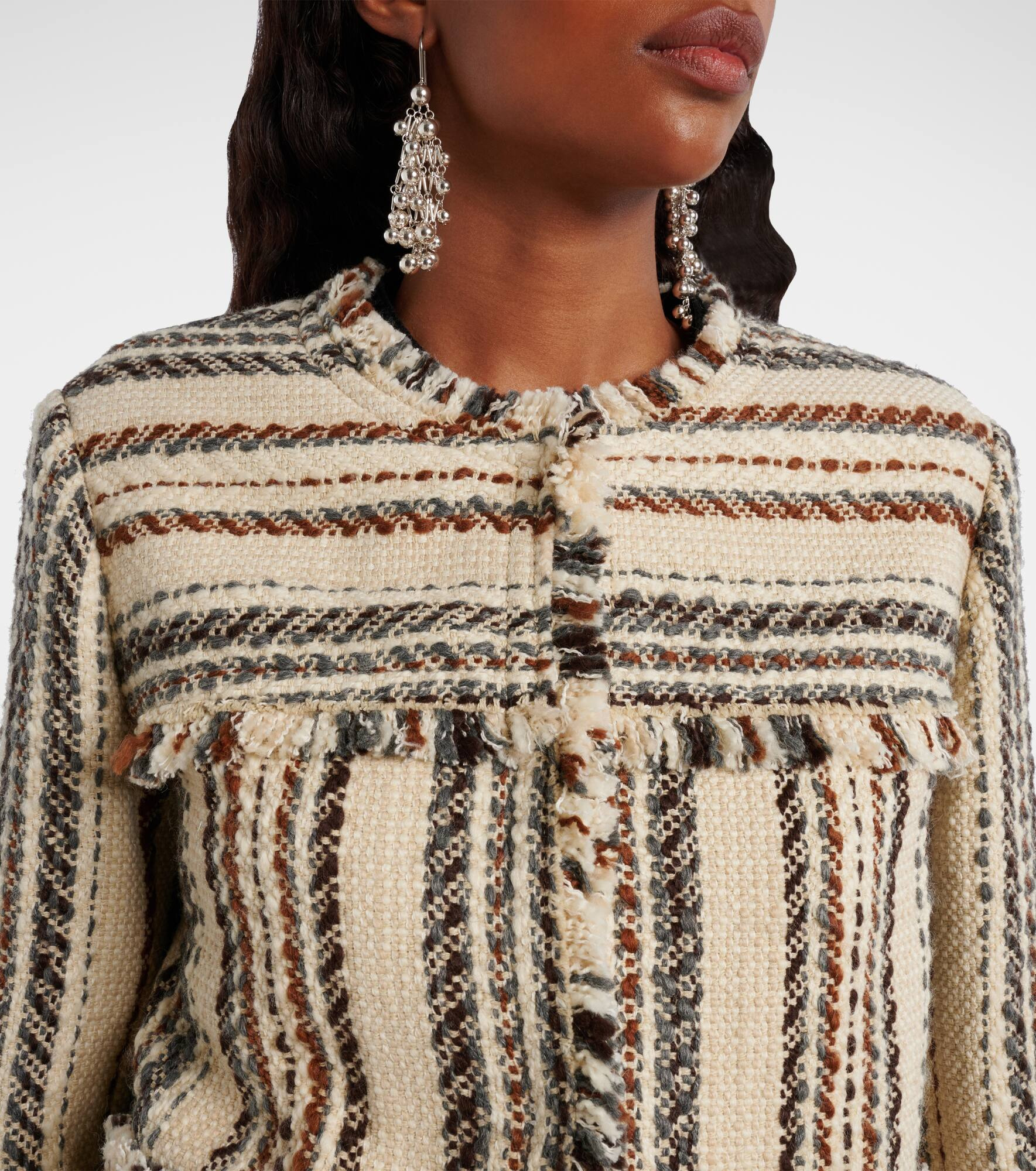 Izaria cotton and wool-blend jacket - 4