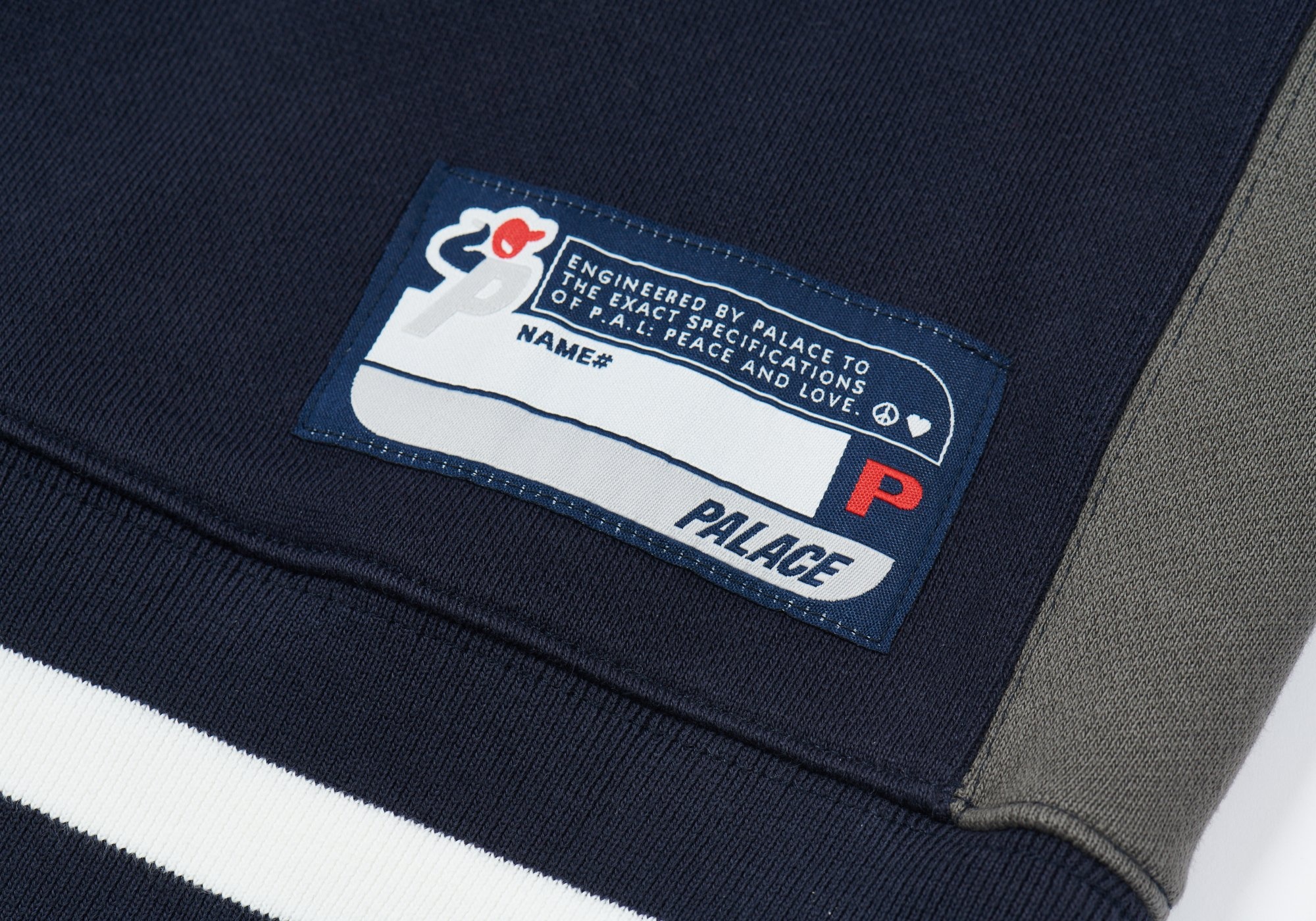 PALACE BOLT CREW GREY / BLACK | REVERSIBLE