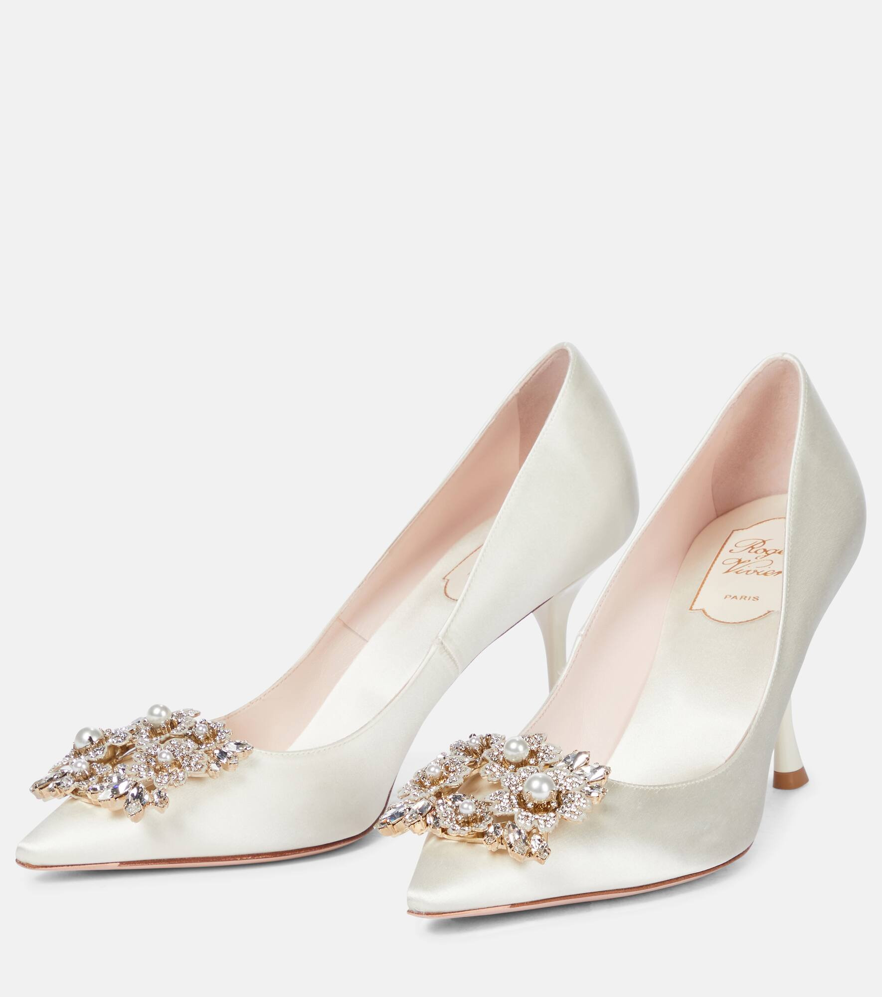 RV Bouquet 85 embellished satin pumps - 5