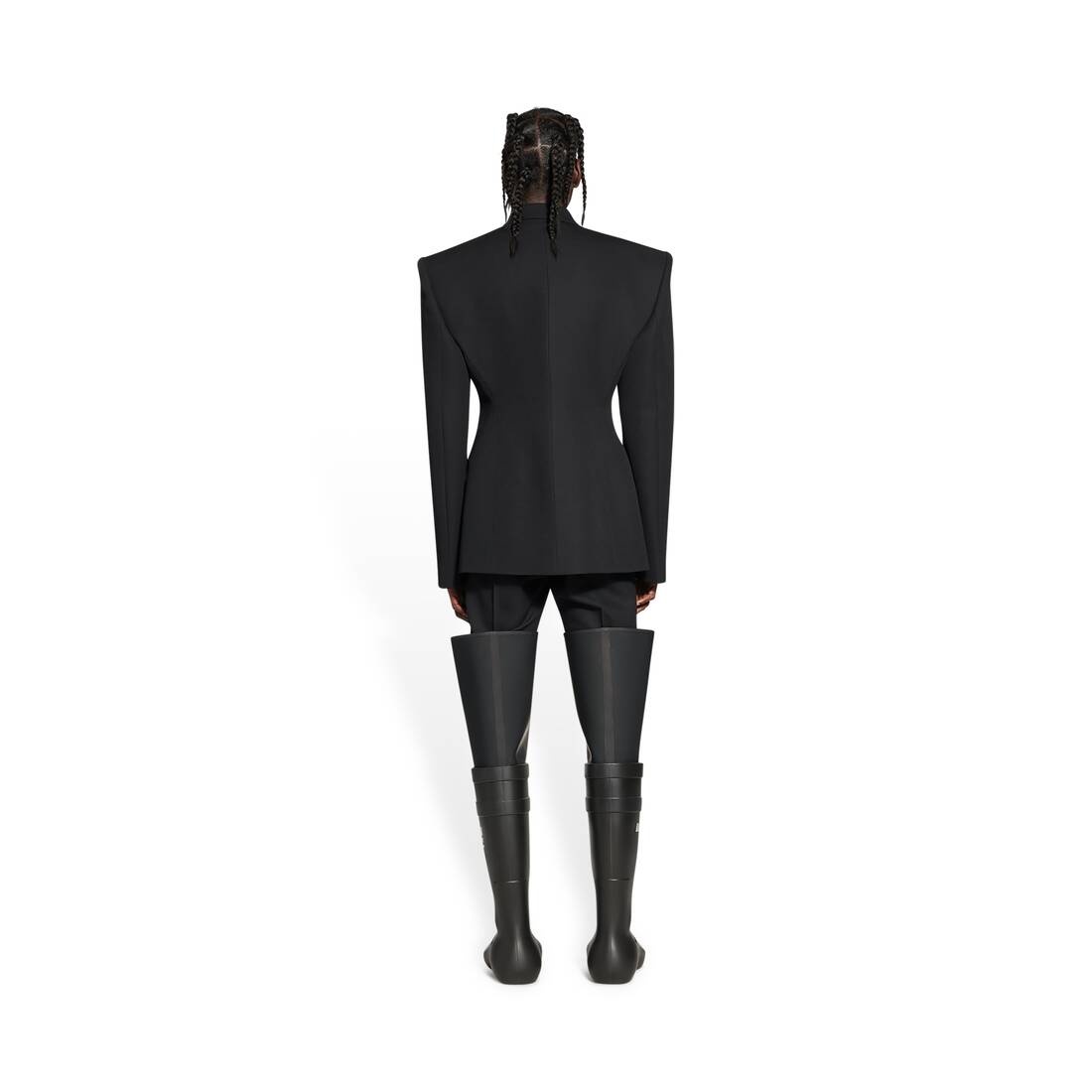 Waisted Jacket in Black - 4
