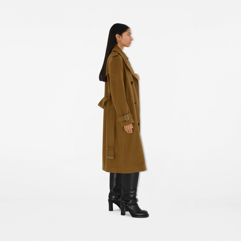 Long Cashmere Trench Coat 3
